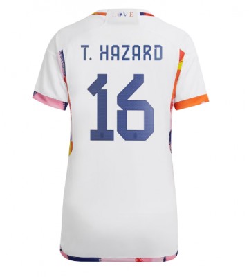 Belgium Thorgan Hazard #16 Replica Away Stadium Shirt for Women World Cup 2022 Short Sleeve